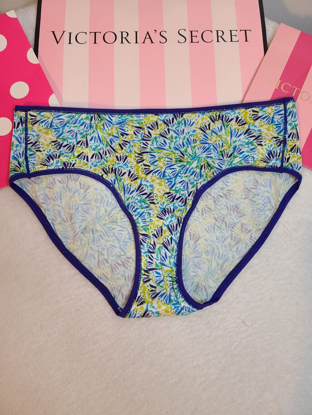 Y2K Victoria's Secret Fabulous Satin Classic Hiphugger Panty Size Lg Abstract